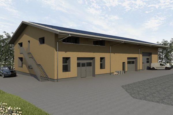 Neubau Werkhof Entlebuch Visu Aussen PV